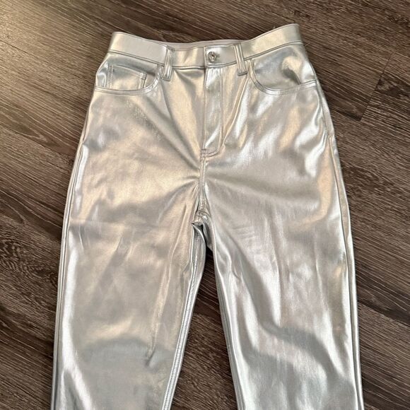 Abercrombie & Fitch The 90s Straight Ultra High Rise Silver Curve Love Long - Picture 3 of 6
